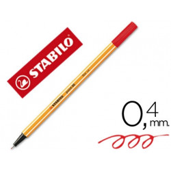 ROTULADOR STABILO PUNTA DE FIBRA POINT 88 ROJO 0,4 MM