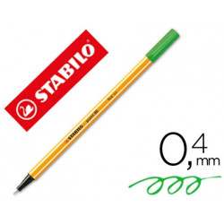 ROTULADOR STABILO PUNTA DE FIBRA POINT 88 VERDE PINO 0,4 MM