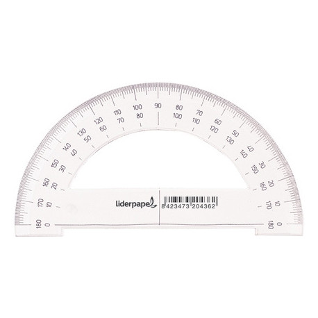 SEMICIRCULO LIDERPAPEL 14 CM PLASTICO SEMICIRCULO LIDERPAPEL 14 CM PLASTICO