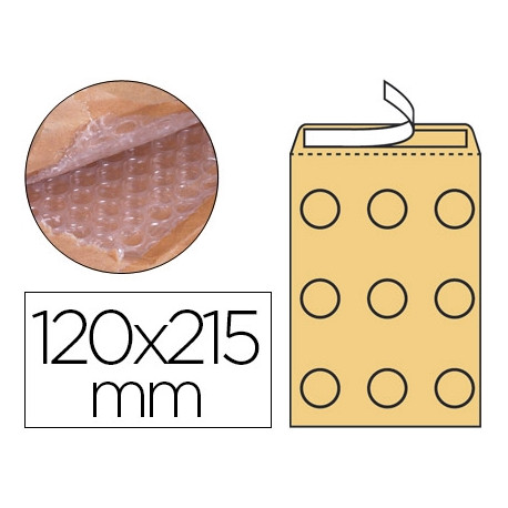 SOBRE BURBUJAS CREMA Q-CONNECT B/00 120 X 215 MM