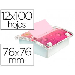 SOPORTE BLOC DE NOTAS ADHESIVAS POST-IT MILLENIUM CON 12 BLOC R 330 NAP COLORES NEON Y ROSA PASTEL