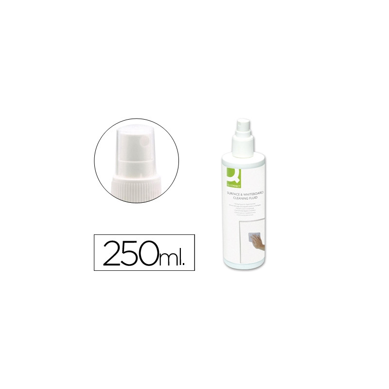 SPRAY Q-CONNECT LIMPIADOR DE PIZARRAS BLANCAS BOTE DE 250 ML.