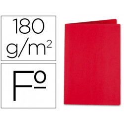SUBCARPETA LIDERPAPEL FOLIO ROJO INTENSO 180G/M2