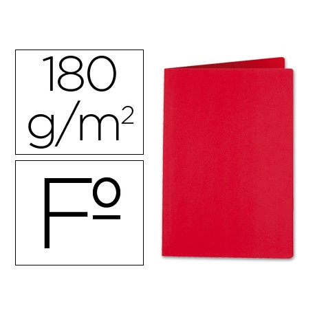SUBCARPETA LIDERPAPEL FOLIO ROJO INTENSO 180G/M2 SUBCARPETA LIDERPAPEL FOLIO ROJO INTENSO 180G/M2