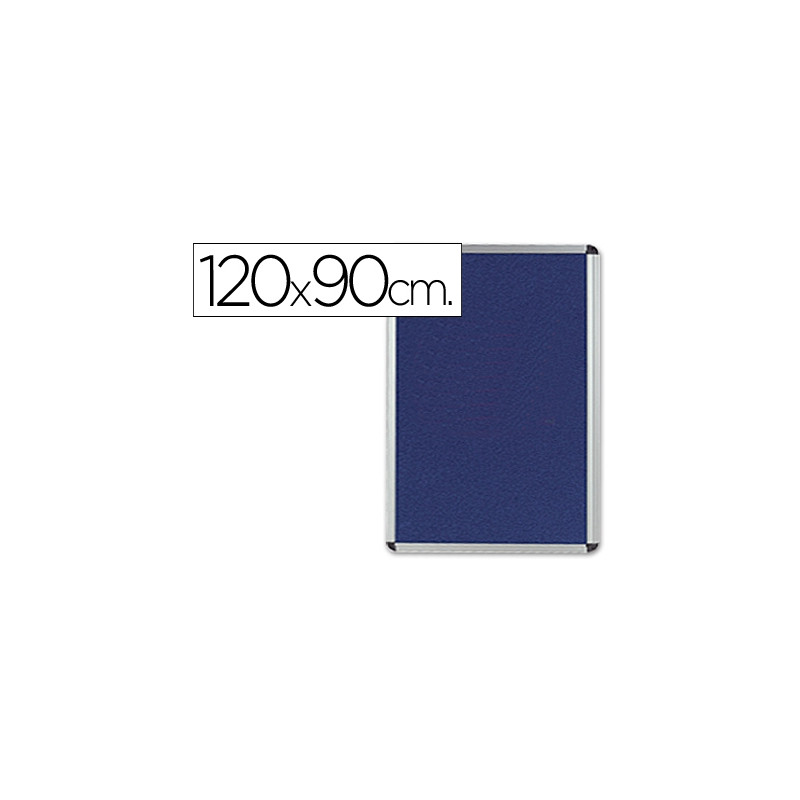 TABLERO DE ANUNCIOS Q-CONNECT MURAL GRANDE FIELTRO AZUL 120X90 CM