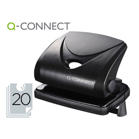 TALADRADOR Q-CONNECT KF01234 NEGRO ABERTURA 2 MM CAPACIDAD 20 HOJAS TALADRADOR Q-CONNECT KF01234 NEGRO ABERTURA 2 MM CAPACIDAD 20 HOJAS