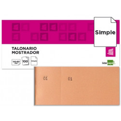 TALONARIO LIDERPAPEL MOSTRADOR 60X145 MM TL04 NARANJA CON MATRIZ