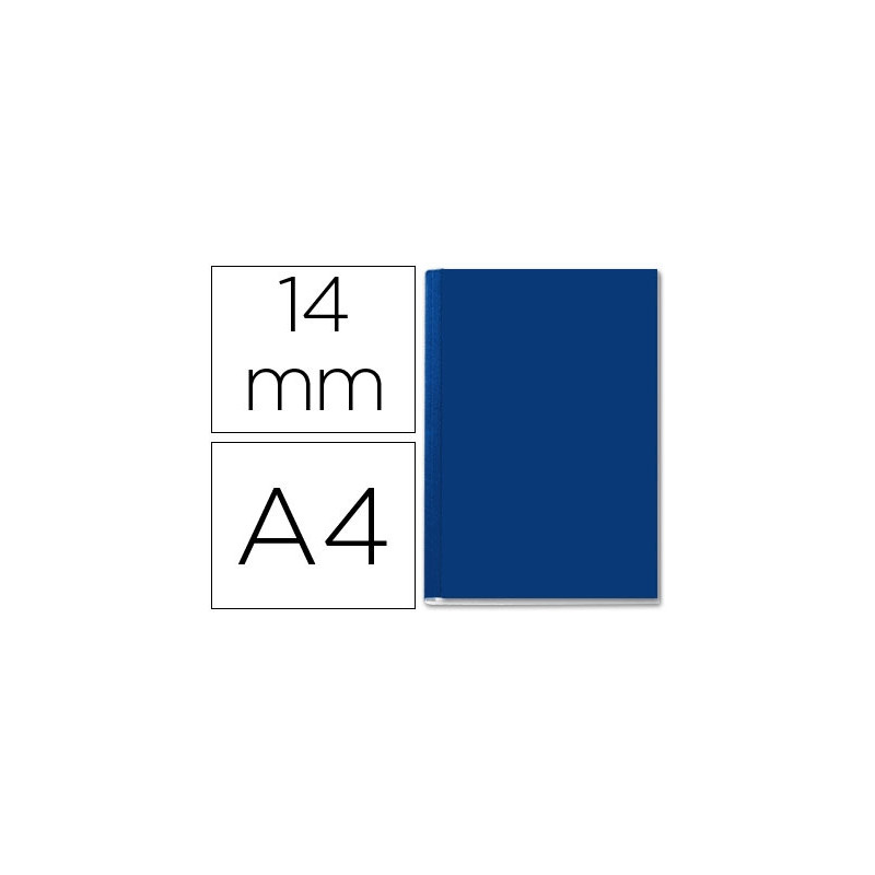 TAPA DE ENCUADERNACION CHANNEL RIGIDA 35577 AZUL LOMO C CPACIDAD 106/140 HOJAS