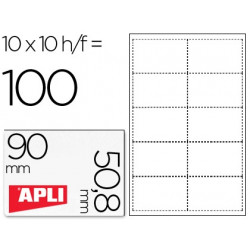 TARJETA DE VISITA APLI MICROPERFORADA 200 GRS ACABADO MATE 90X50,8 MM IMPRESORA INK-JET Y LASER.