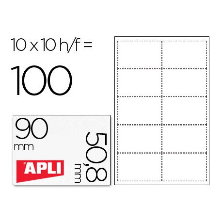 TARJETA DE VISITA APLI MICROPERFORADA 200 GRS ACABADO MATE 90X50,8 MM IMPRESORA INK-JET Y LASER.