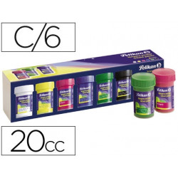 TEMPERA PELIKAN ESCOLAR 25 ML (ESTUCHE CON 6 COLORES)