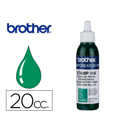 TINTA BROTHER PARA SELLOS AUTOMATICOS COLOR VERDE BOTE DE 20 CC TINTA BROTHER PARA SELLOS AUTOMATICOS COLOR VERDE BOTE DE 20 CC