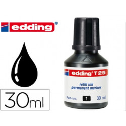 TINTA ROTULADOR EDDING T-25 NEGRO FRASCO DE 30 ML