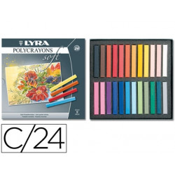 TIZA PASTEL LYRA ESTUCHE CARTON DE 24 UNIDADES COLORES SURTIDOS