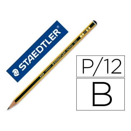 LAPICES DE GRAFITO STAEDTLER NORIS N.1 B UNIDAD