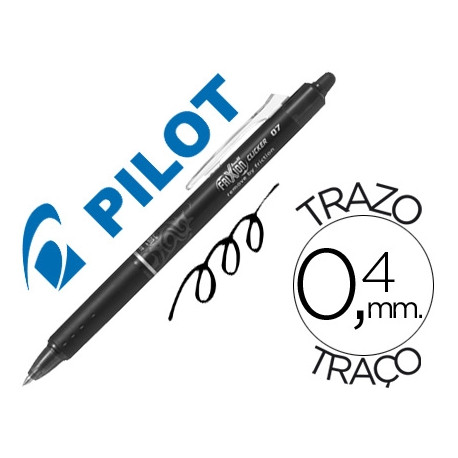 BOLIGRAFO PILOT FRIXION CLICKER BORRABLE 0,7 MM COLOR NEGRO