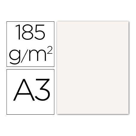 CARTULINA GUARRO DIN-A3 BLANCO 185GRS.