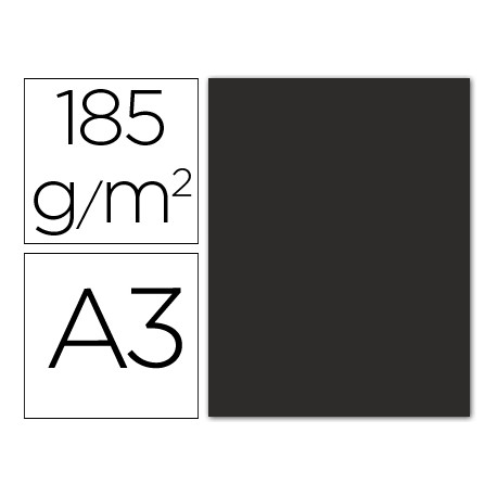 CARTULINA GUARRO DIN-A3 NEGRO 185GRS. CARTULINA GUARRO DIN-A3 NEGRO 185GRS.