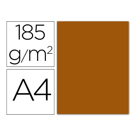 CARTULINA GUARRO DIN-A4 MARRON CHOCOLATE 185 GR CARTULINA GUARRO DIN-A4 MARRON CHOCOLATE 185 GR