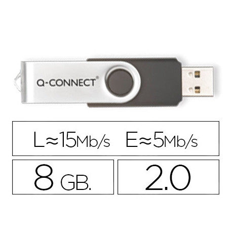 MEMORIA USB Q-CONNECT FLASH 8 GB 2.0