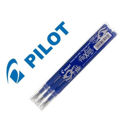 RECAMBIO BOLIGRAFO PILOT FRIXION BALL AZUL CAJA DE 3 UNIDADES