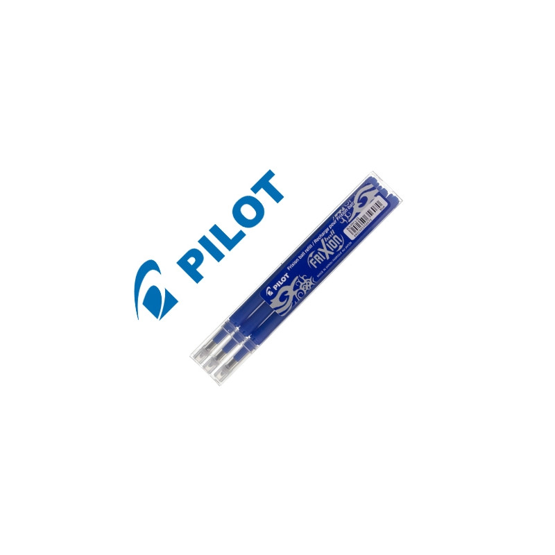 RECAMBIO BOLIGRAFO PILOT FRIXION BALL AZUL CAJA DE 3 UNIDADES