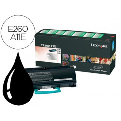 TONER LEXMARK E260A11E NEGRO 3500 PAG