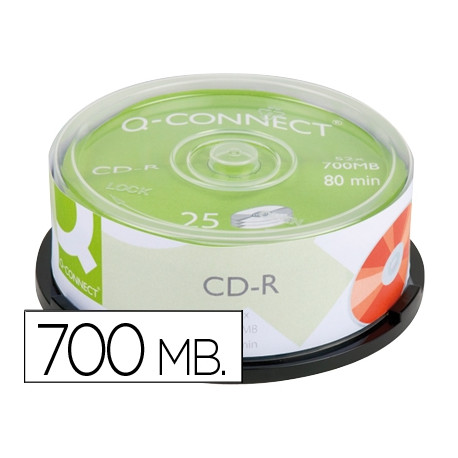 CD-R Q-CONNECT CAPACIDAD 700MBDURACION 80MIN VELOCIDAD 52X