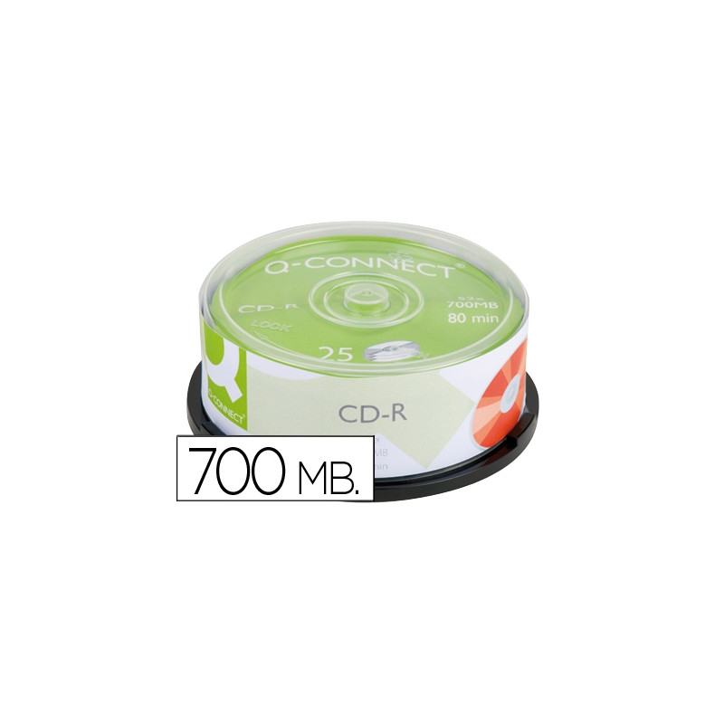 CD-R Q-CONNECT CAPACIDAD 700MBDURACION 80MIN VELOCIDAD 52X