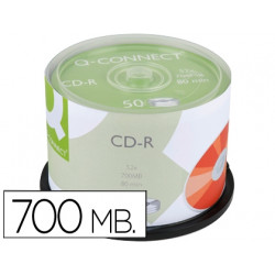CD-R Q-CONNECT CAPACIDAD 700MBDURACION 80MIN VELOCIDAD 52X