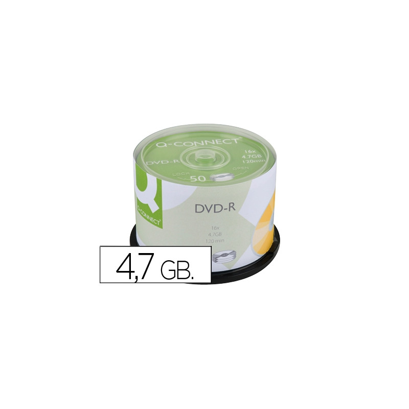 DVD-R Q-CONNECT CAPACIDAD 4,7GB DURACION 120MIN VELOCIDAD 16X