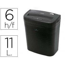 DESTRUCTORA DE DOCUMENTOS Q-CONNECT KF17970 CAPACIDAD DE CORTE 6 H DESTRUYE GRAPAS CLIPS Y TARJETAS 