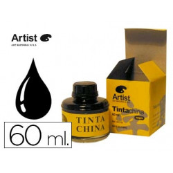 TINTA CHINA ARTIST NEGRA FRASCO DE 60 ML