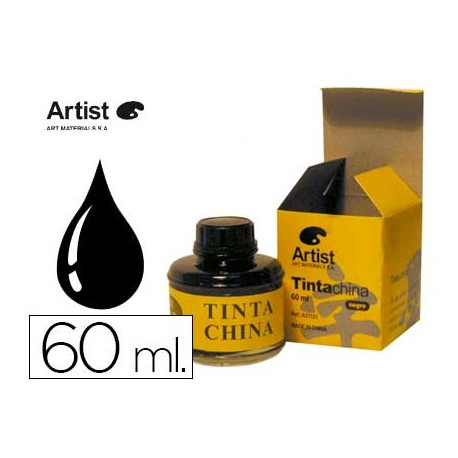 TINTA CHINA ARTIST NEGRA FRASCO DE 60 ML