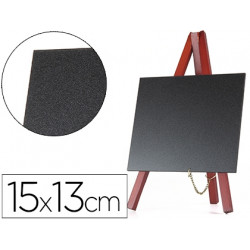 PIZARRA NEGRA LIDERPAPEL CABALLETE MADERA SUPERFICIE PARA ROTULADORES TIPO TIZA 15X13CM JUEGO 3 PIZA