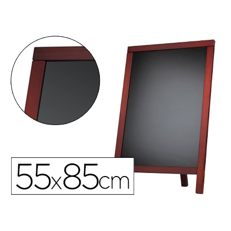 PIZARRA NEGRA LIDERPAPEL CABALLETE Y MARCO DE MADERA CON SUPERFICIE PARA ROTULADORES TIPO TIZA 55X85 PIZARRA NEGRA LIDERPAPEL CABALLETE Y MARCO DE MADERA CON SUPERFICIE PARA ROTULADORES TIPO TIZA 55X85