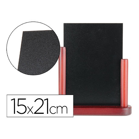 PIZARRA NEGRA LIDERPAPEL DOBLE CARA DE MADERA CON SUPERFICIE PARA ROTULADORES TIPO TIZA 15X21CM