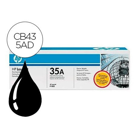 TONER HP LASERJET CB435AD NEGRO 1500 PAG PACK 2