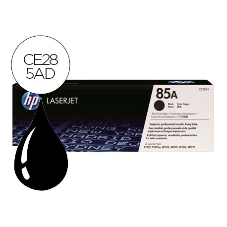 TONER HP LASERJET CE285A NEGRO 1600 PAG PACK 2