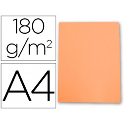 SUBCARPETA CARTULINA GIO DIN A4 NARANJA PASTEL 180 G/M2