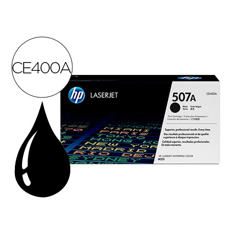 TONER HP 507A LASERJET M551/M570/PRO 500 NEGRO 5500 PAG TONER HP 507A LASERJET M551/M570/PRO 500 NEGRO 5500 PAG
