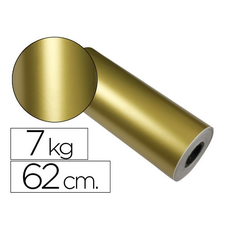 PAPEL DE REGALO VERJURADO STAR 7091 ORO BOBINA 62 CM 7 KG