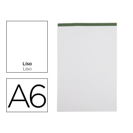 BLOC NOTAS LIDERPAPEL LISO A6 80 HOJAS 60 G/M2 PERFORADO SIN TAPA BLOC NOTAS LIDERPAPEL LISO A6 80 HOJAS 60 G/M2 PERFORADO SIN TAPA