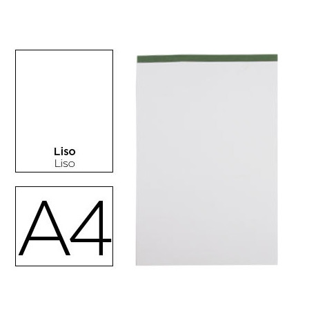 BLOC NOTAS LIDERPAPEL LISO A4 80 HOJAS 60 G/M2 PERFORADO SIN TAPA