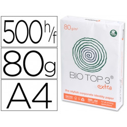 PAPEL FOTOCOPIADORA BIOTOP 80G EXTRA ECOLOGICO DIN-A4 PAQUETE DE 500 HOJAS