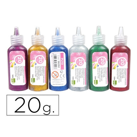 PURPURINA PEGAMENTO LIDERPAPEL FANTASIA COLORES METALICOS SURTIDOS BOTE 20 GR PURPURINA PEGAMENTO LIDERPAPEL FANTASIA COLORES METALICOS SURTIDOS BOTE 20 GR