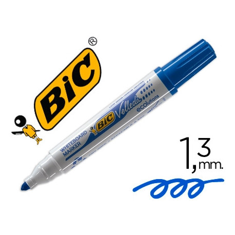 ROTULADOR BIC VELLEDA PARA PIZARRA AZUL PUNTA REDONDA 1,3 MM