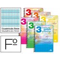 CUADERNO ESPIRAL LIDERPAPEL FOLIO PAUTAGUIA TAPA DURA 80H 75 GR CUADRO PAUTADO 3 MMCON MARGEN COLORE