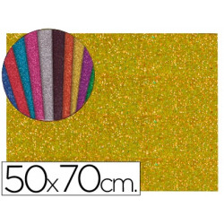 GOMA EVA CON PURPURINA LIDERPAPEL 50X70CM 60G/M2 ESPESOR 2MM ORO
