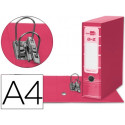ARCHIVADOR DE PALANCA LIDERPAP EL A4 FILING SYSTEM FORRADO SIN RADO LOMO 80MM ROSA CON CAJA Y COMPRE